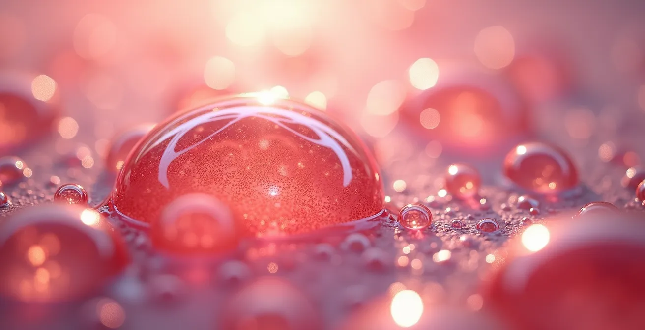 Vue macro d'alvéoles pulmonaires saines en détail microscopique