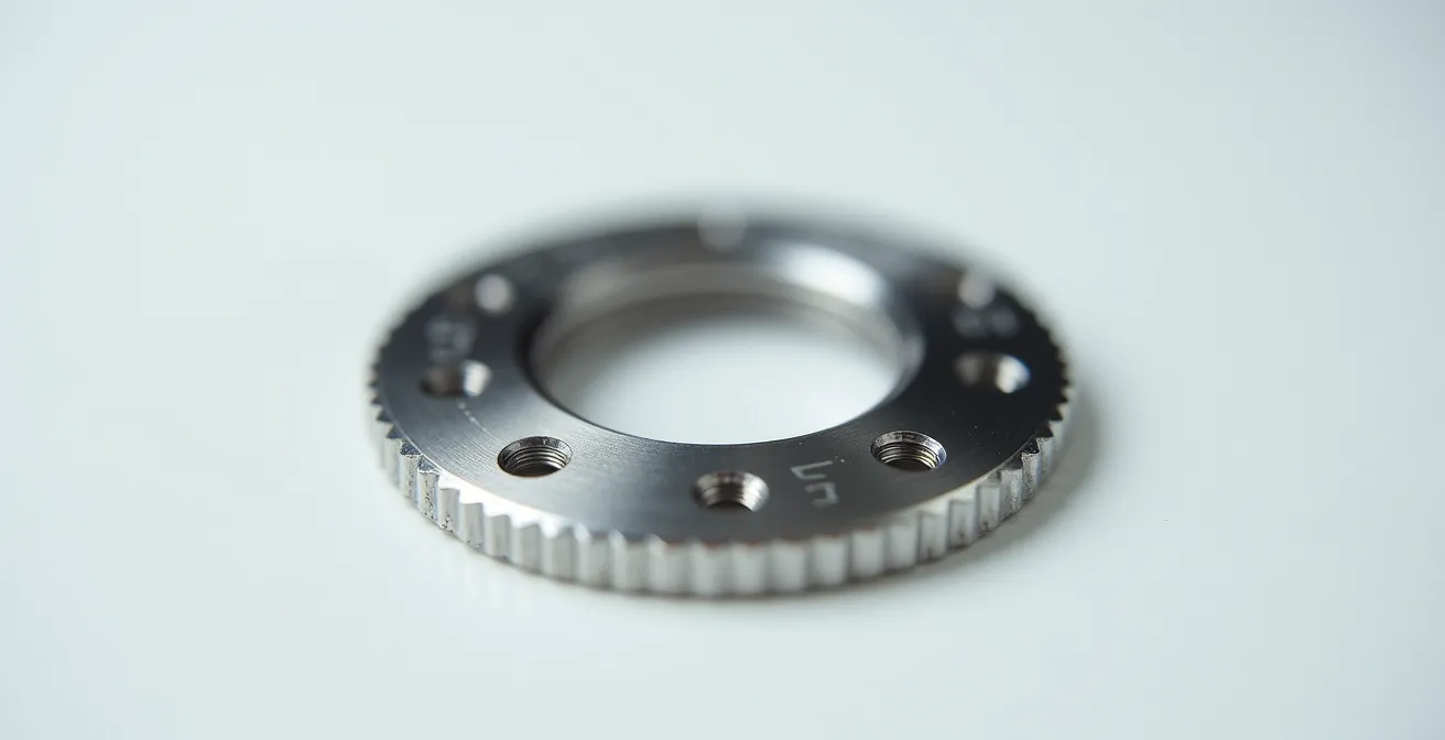 Gros plan macro sur une bague d'airflow de cigarette électronique montrant les positions de réglage