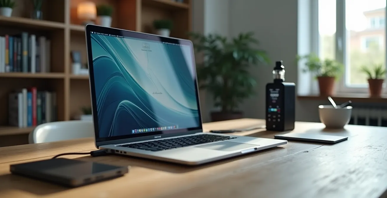 Installation d'un firmware personnalisé sur un mod électronique via connexion USB à un ordinateur portable