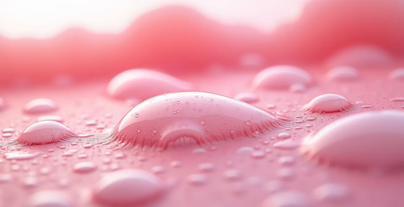 Visualisation microscopique de l'absorption d'eau par le propylène glycol dans la cavité buccale