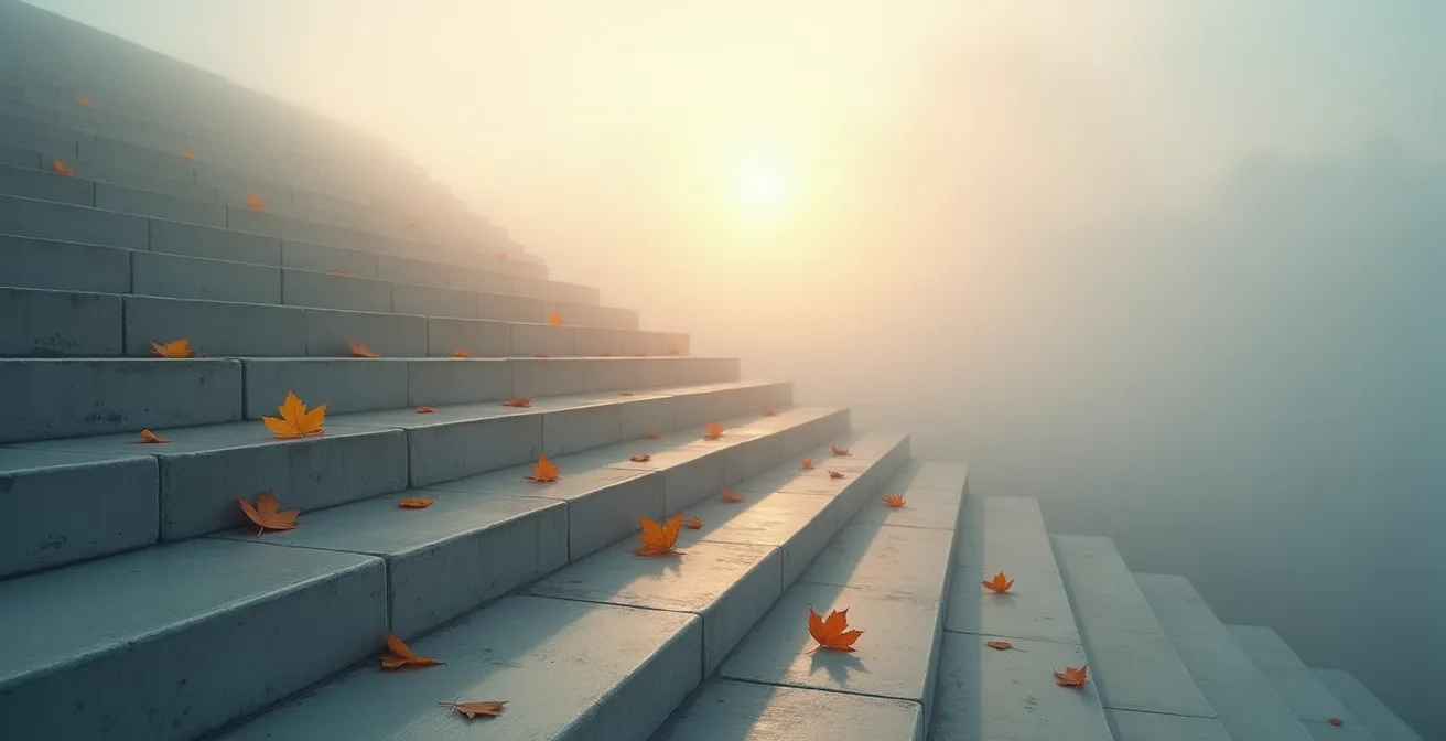 Parcours en escalier descendant montrant la réduction progressive du taux de nicotine pour un vapoteur canadien