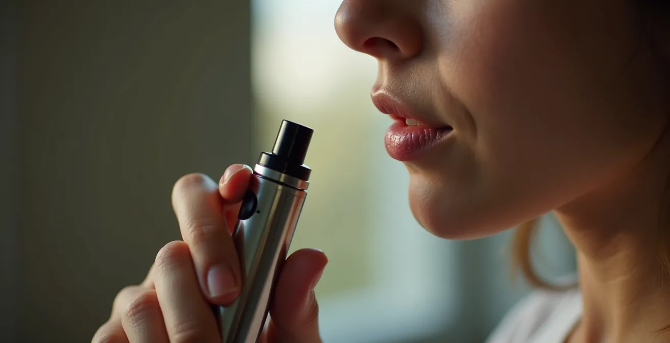 Démonstration de la technique d'aspiration douce pour éviter les remontées de liquide